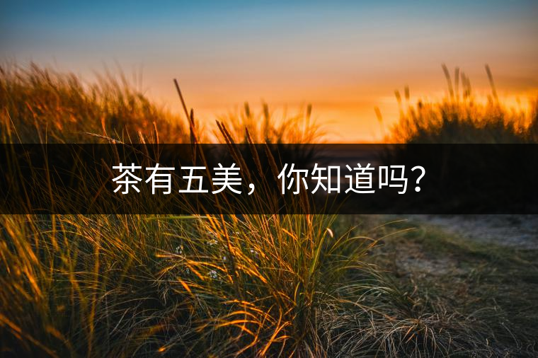 茶有五美，你知道嗎？