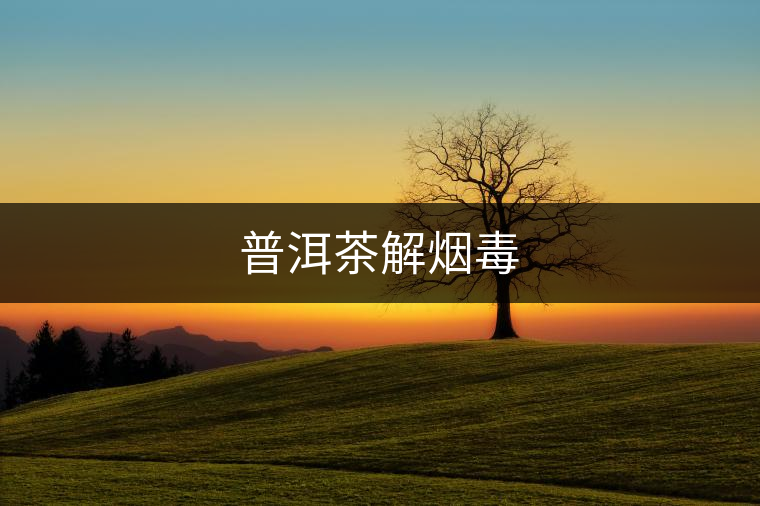 普洱茶解煙毒