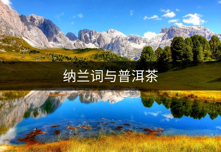 納蘭詞與普洱茶 納蘭詞與普洱茶