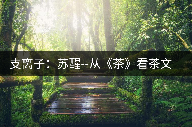 支離子：蘇醒--從《茶》看茶文化的興起
