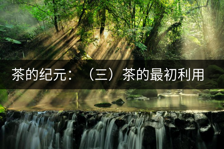 茶的紀元：（三）茶的最初利用和茶業(yè)的起源