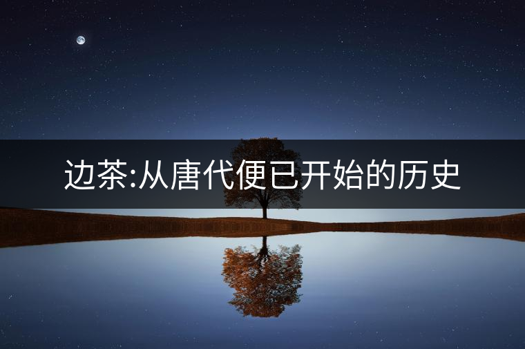邊茶:從唐代便已開始的歷史