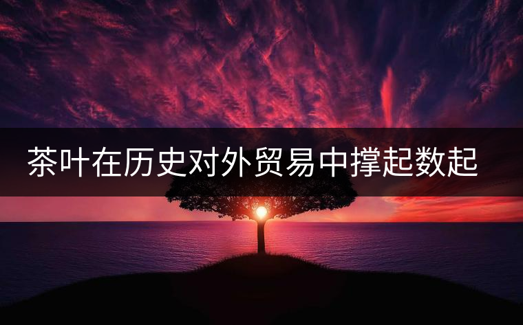 茶葉在歷史對外貿易中撐起數(shù)起危局