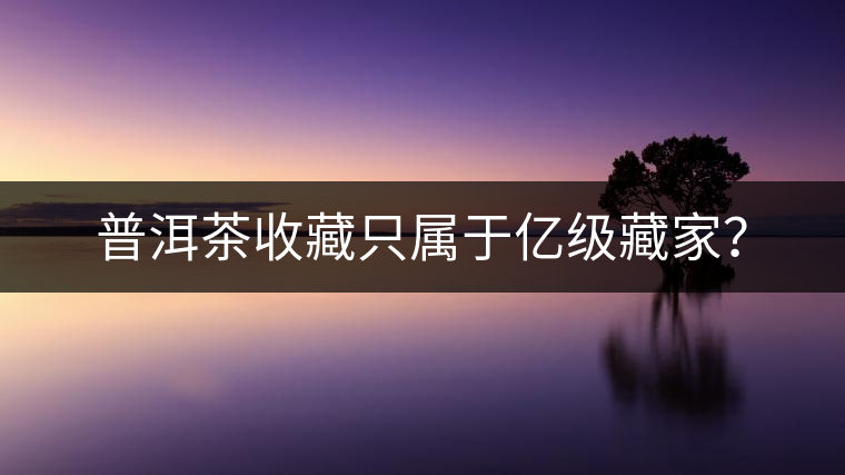 普洱茶收藏只屬于億級藏家？
