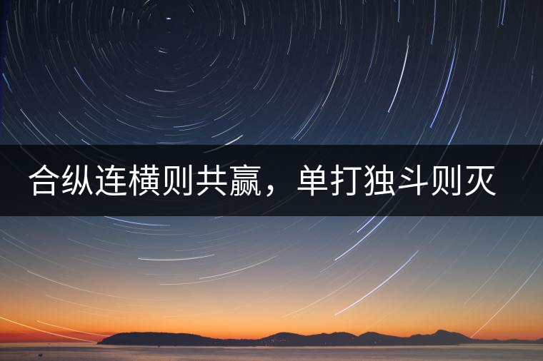合縱連橫則共贏，單打獨斗則滅亡