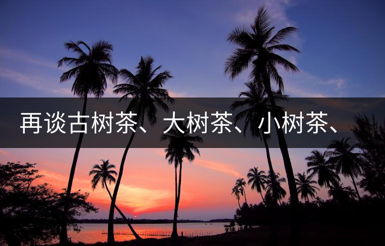 再談古樹茶、大樹茶、小樹茶、臺樹茶…