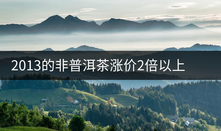 2013的非普洱茶漲價2倍以上 全線漲幅最高的是大益