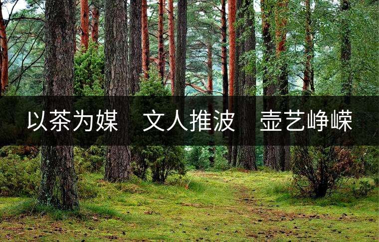 以茶為媒 文人推波 壺藝崢嶸 以茶為媒 文人推波 壺藝崢嶸