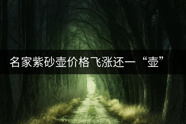 名家紫砂壺價格飛漲還一“壺”難求