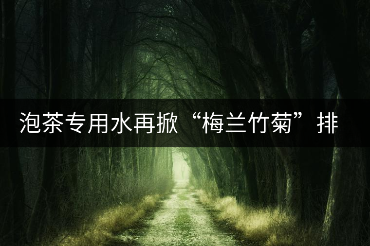 泡茶專用水再掀“梅蘭竹菊”排位戰(zhàn) 泡茶專用水再掀“梅蘭竹菊”排位戰(zhàn)