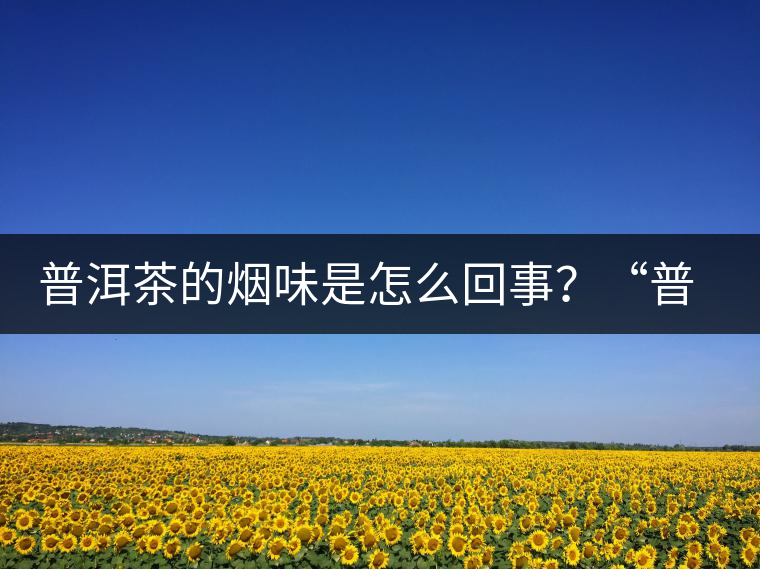 普洱茶的煙味是怎么回事？“普洱教父”白水清最新解析！