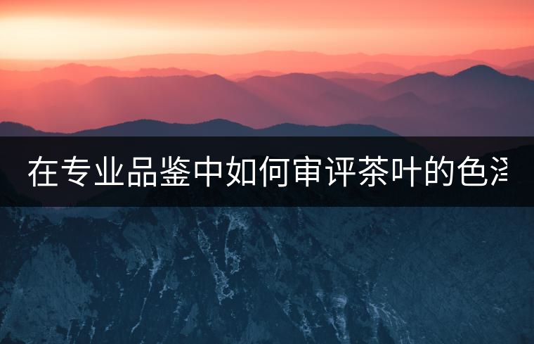 在專(zhuān)業(yè)品鑒中如何審評(píng)茶葉的色澤？