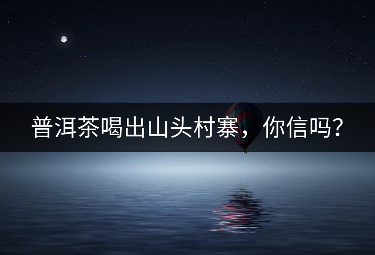 普洱茶喝出山頭村寨，你信嗎？
