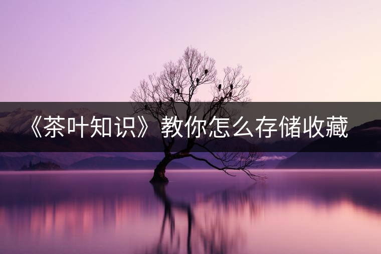 《茶葉知識(shí)》教你怎么存儲(chǔ)收藏普洱茶？