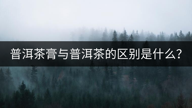 普洱茶膏與普洱茶的區(qū)別是什么？