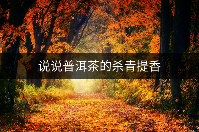 說(shuō)說(shuō)普洱茶的殺青提香