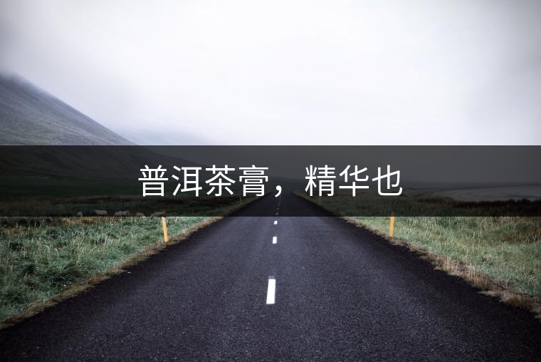 普洱茶膏，精華也