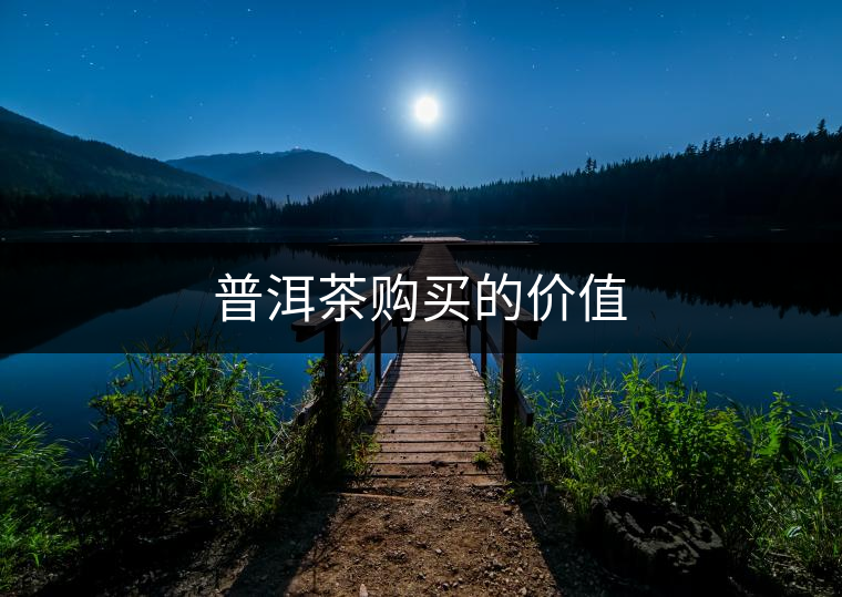 普洱茶購(gòu)買的價(jià)值