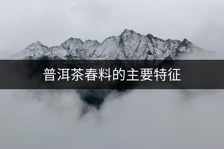 普洱茶春料的主要特征 普洱茶春料的主要特征