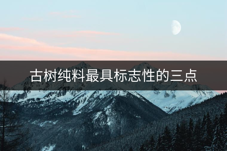 古樹純料最具標(biāo)志性的三點