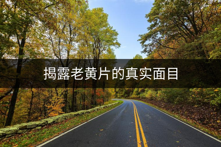 揭露老黃片的真實面目