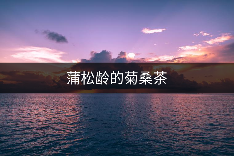 蒲松齡的菊桑茶 蒲松齡的菊桑茶
