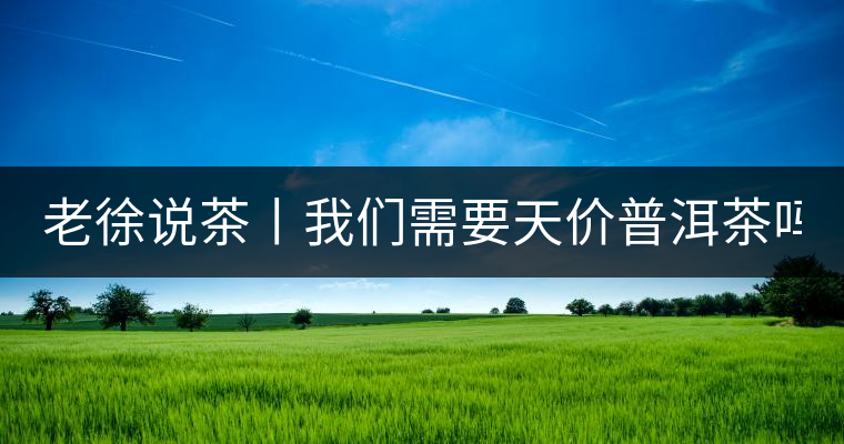 老徐說(shuō)茶丨我們需要天價(jià)普洱茶嗎？