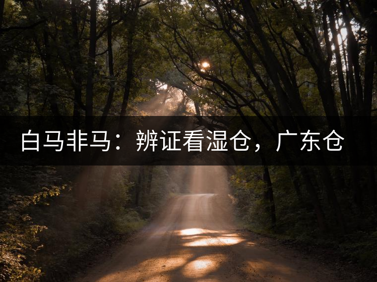 白馬非馬：辨證看濕倉，廣東倉、香港倉不能簡單等同濕倉