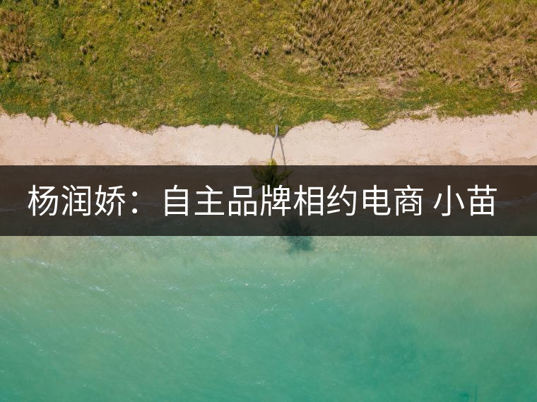 楊潤嬌：自主品牌相約電商 小苗變大樹