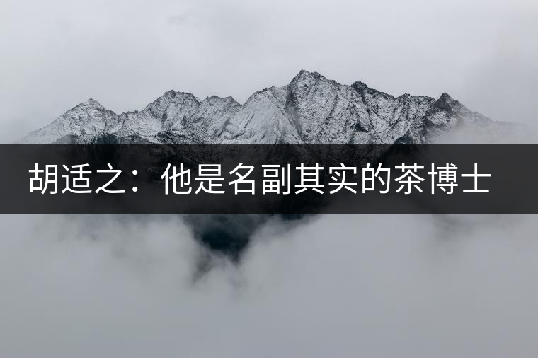 胡適之：他是名副其實的茶博士，愛毛峰，好龍井