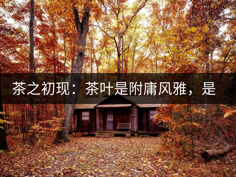 茶之初現(xiàn)：茶葉是附庸風雅，是禪茶一味，更是王朝興衰