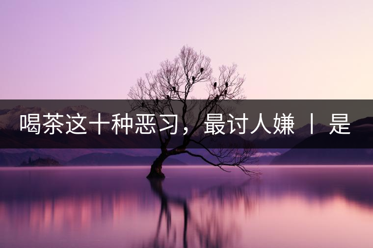 喝茶這十種惡習，最討人嫌 丨 是否同感？