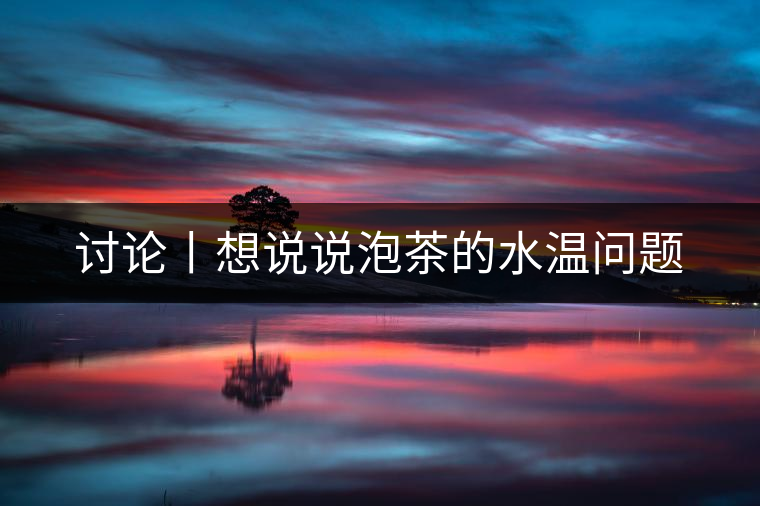 討論丨想說說泡茶的水溫問題 討論丨想說說泡茶的水溫問題