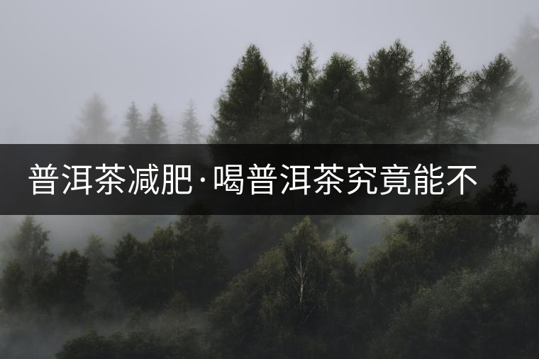 普洱茶減肥·喝普洱茶究竟能不能減肥