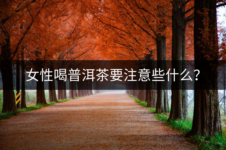 女性喝普洱茶要注意些什么？