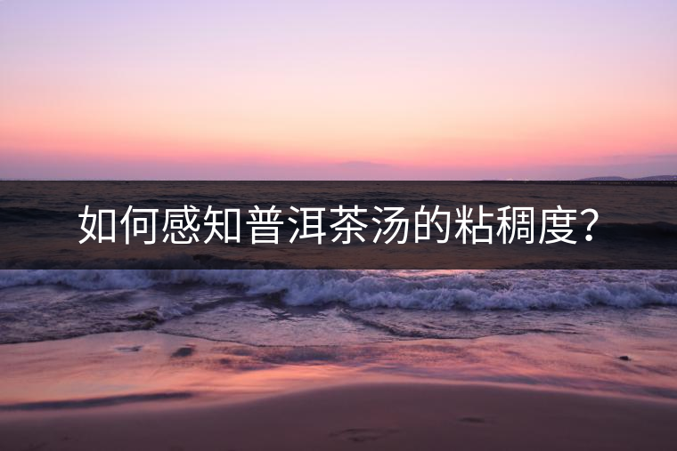 如何感知普洱茶湯的粘稠度？