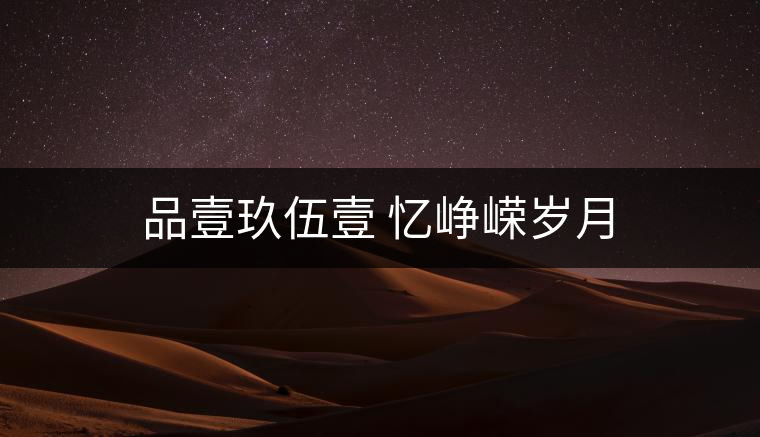 品壹玖伍壹 憶崢嶸歲月