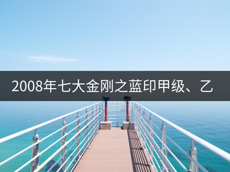 2008年七大金剛之藍印甲級、乙級開湯