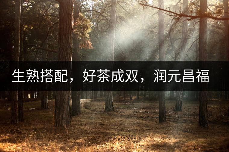 生熟搭配，好茶成雙，潤元昌福祿金瓜如意來襲