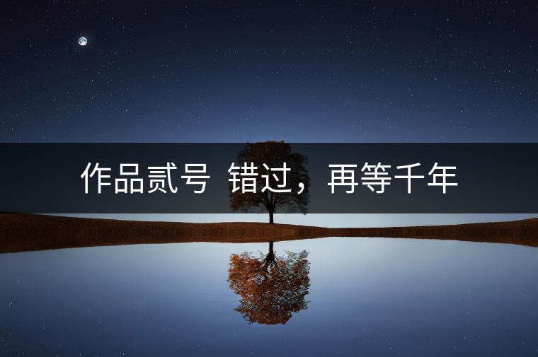 作品貳號(hào)  錯(cuò)過(guò)，再等千年