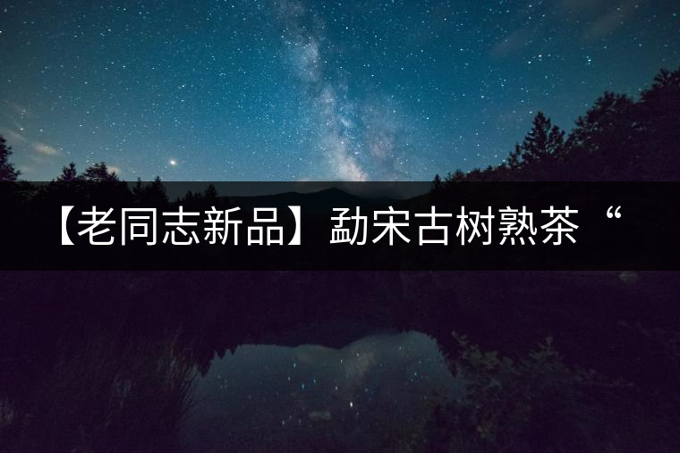 【老同志新品】勐宋古樹熟茶“ 夏雨”— 飲茶伴夏，只為您！