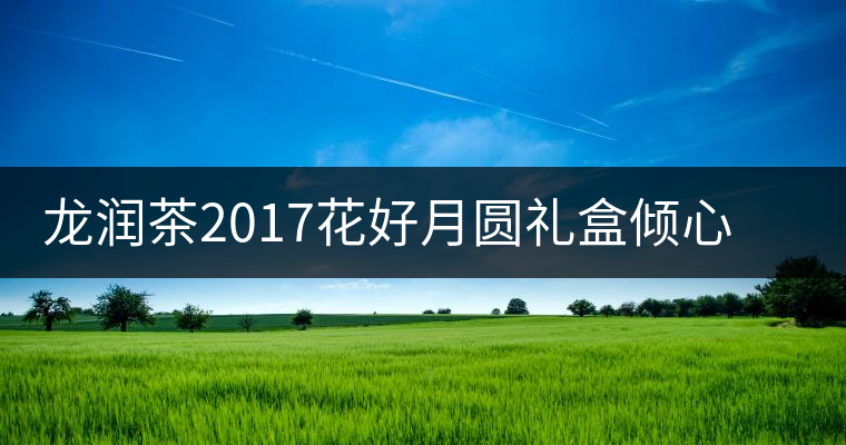 龍潤(rùn)茶2017花好月圓禮盒傾心登場(chǎng)，中秋有它才算團(tuán)圓！