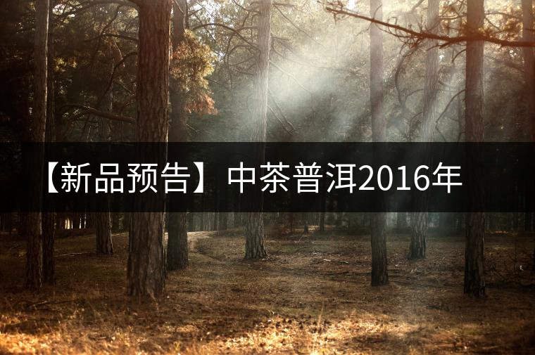 【新品預告】中茶普洱2016年生肖紀念猴餅（一生一熟）即將上市！