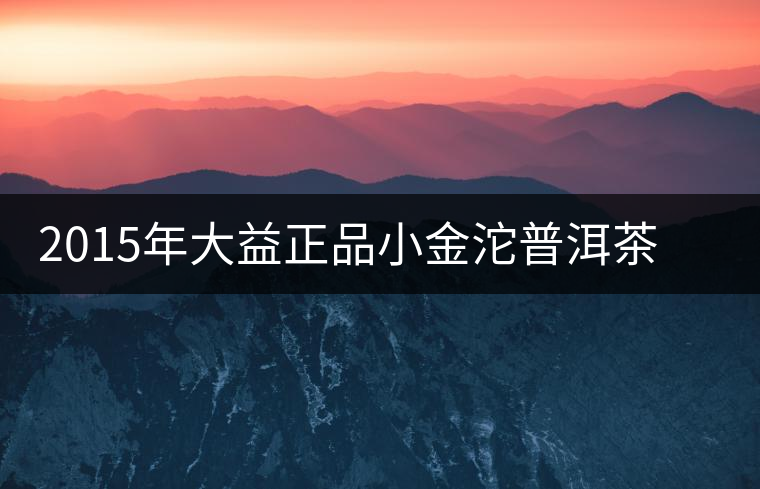 2015年大益正品小金沱普洱茶（生茶）上市