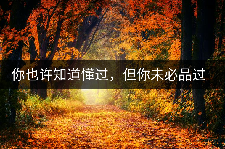 你也許知道懂過，但你未必品過磨烈