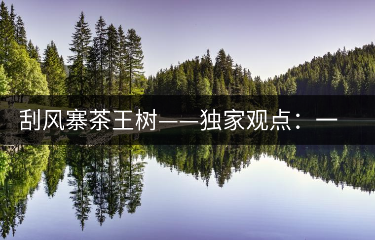 刮風(fēng)寨茶王樹(shù)——獨(dú)家觀點(diǎn)：一虛兩實(shí)