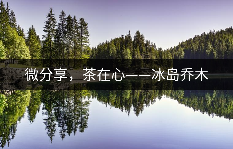 微分享，茶在心——冰島喬木