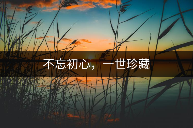 不忘初心，一世珍藏