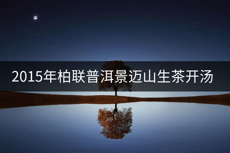 2015年柏聯(lián)普洱景邁山生茶開(kāi)湯賞析