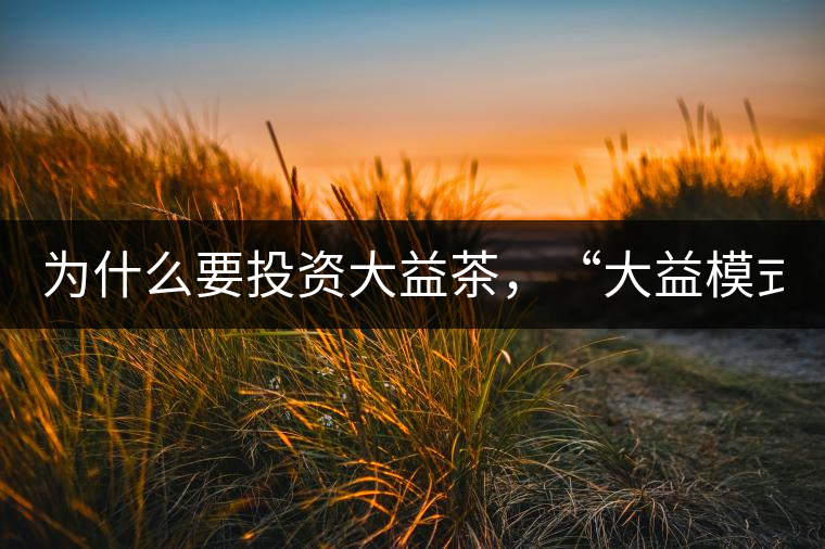 為什么要投資大益茶，“大益模式”告訴你！